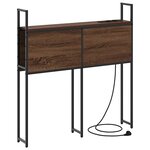 vidaXL Headboard de Rangement avec Station de Charge Chêne marron