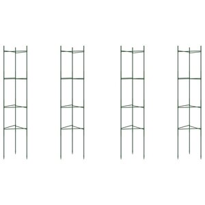 vidaXL Cages à tomates 4 Pièces 154 cm acier et PP