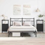 vidaXL Cabinet de chevet 2 Pièces Chêne noir 41 x 31 x 80 cm