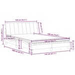 vidaXL Lit avec matelas Hanko vert foncé 140x190 cm velours