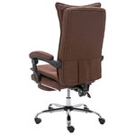 vidaXL Chaise de bureau de massage Marron Tissu