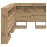 vidaXL Tête de lit de rangement avec étagère chêne artisanal 80 cm