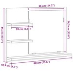 vidaXL Miroir de salle de bain blanc 60x10 5x45 cm bois d’ingénierie