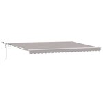 vidaXL Auvent Rétractable Gris clair 500 × 300 cm Polyester et métal