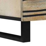vidaXL Cabinet de chevet avec tiroir Blanc et noir 50 x 33 x 60 cm