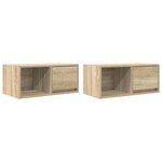 vidaXL Meubles TV 2 Pièces chêne sonoma 60x31x25 5 cm bois d'ingénierie