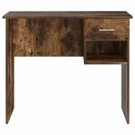 vidaXL Bureau avec tiroir Chêne fumé 90 x 49 x 75 cm Bois d'ingénierie