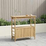 vidaXL Table de bar extérieure Naturel 110 x 50 x 105 cm Bambou