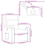 vidaXL Fauteuil inclinable marron foncé tissu