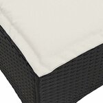 vidaXL Salon de jardin 3 Pièces avec coussins forme L noir résine tressée