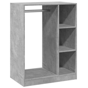 vidaXL Garde-robe gris béton 77x48x102 cm bois d'ingénierie