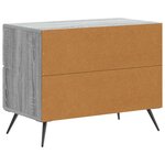 vidaXL Cabinet de chevet avec tiroir Sonoma gris 62 x 34 5 x 47 5 cm