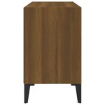 vidaXL Meuble TV avec pieds en métal Chêne marron 69 5x30x50 cm