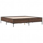 vidaXL Cadre de lit sans matelas chêne marron 200x200 cm