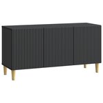 vidaXL Meuble TV Noir 99 x 34 5 x 50 cm Bois d'ingénierie