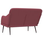 vidaXL Banc Rouge bordeaux 110x76x80 cm Tissu