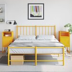vidaXL Tables de chevet 2 Pièces jaune moutarde 36x39x78 cm acier