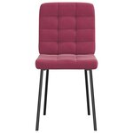 vidaXL Chaises à manger lot de 2 Rouge bordeaux Velours