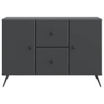vidaXL Buffet avec tiroir Noir 89 x 34 5 x 60 cm Bois d'ingénierie