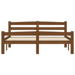 vidaXL Cadre de lit Marron miel Bois de pin massif 140x200 cm