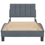 vidaXL Cadre de lit avec tête de lit Gris foncé 90x200 cm Velours