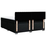 vidaXL Sommier à lattes de lit avec matelas Noir 180x200 cm Tissu