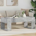 vidaXL Table basse Gris béton 110 x 50 x 41 cm Bois d'ingénierie