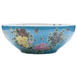 vidaXL Vasque à poser multicolore rond Φ41x14 cm céramique