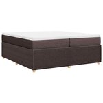 vidaXL Sommier à lattes de lit avec matelas Marron foncé 200x200 cm