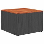 vidaXL Ensemble de canapé de jardin 9 Pièces Noir et turquoise polyrotin