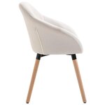 vidaXL Chaise de salle à manger Crème Tissu