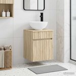vidaXL Meuble de lavabo mural Chêne Sonoma 39 x 35 x 63 cm