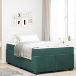 vidaXL Cadre de lit avec matelas Vert foncé 120 x 190 cm Velours