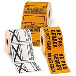 Étiquette d'expédition ne pas gerber do not stack (lot de 500)
