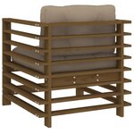 vidaXL Chaises de jardin avec coussins lot de 2 marron miel