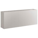 vidaXL Jardinière rouillé 200x40x80 cm acier inoxydable