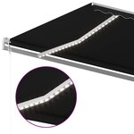 vidaXL Auvent automatique capteur de vent et LED 600x300 cm Anthracite