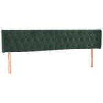vidaXL Tête de lit avec oreilles Vert foncé 183x16x78/88 cm Velours