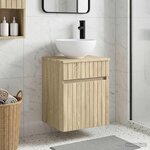 vidaXL Meuble de lavabo mural Chêne Sonoma 39 x 41 x 64 5 cm