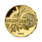 Semeuse - 20 ans de l'euro monnaie de 5€ 1/2g or