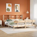 vidaXL Lit bibliothèque sans matelas 180x200 cm bois massif de pin
