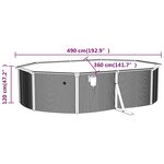vidaXL Piscine ovale avec parois en acier 490x360x120 cm Blanc