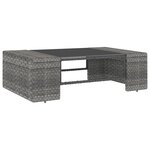 vidaXL Salon de jardin 9 Pièces Résine tressée Gris