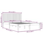 vidaXL Cadre de lit Blanc Bois de pin massif 200x200 cm