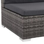 vidaXL Salon de jardin 6 Pièces avec coussins résine tressée gris