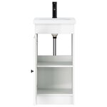 vidaXL Meuble de salle de bain avec évier Blanc brillant