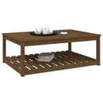 vidaXL Table de jardin marron miel 121x82 5x45 cm bois massif de pin