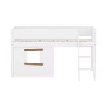 Flexa WHITE Lit mi-hauteur echelle inclinee & facades Lit Cabane Blanc