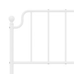 vidaXL Cadre de lit métal sans matelas et pied de lit blanc 150x200 cm