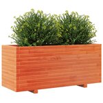 vidaXL Jardinière cire marron 110x40x49 5 cm bois de pin massif